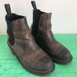 Dr. Martens Distressed Brown Ankle Booties